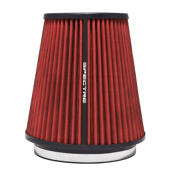 Spectre HPR Conical Air Filter 6in. Flange ID / 7.719in. Base OD / 8.5in. Tall - Red - Bull Strap