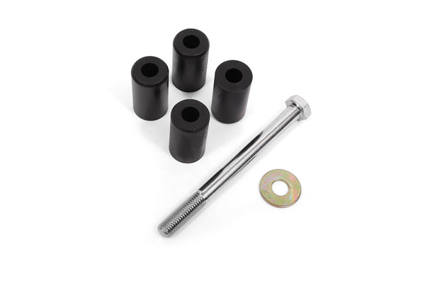 BMR 15-18 Ford Mustang S550 Rear Cradle Bushing Kit w/ Centering Sleeves- Black - Bull Strap