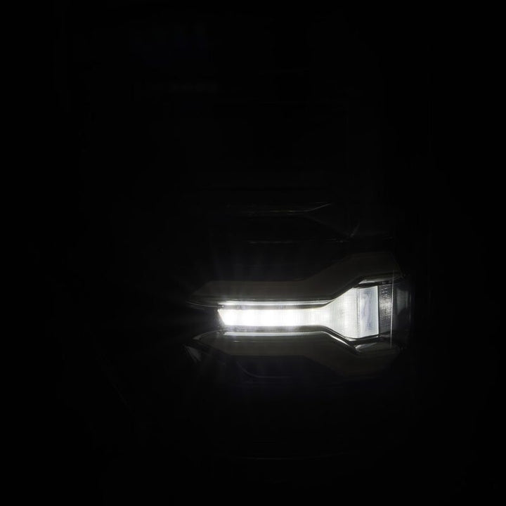AlphaRex 21-22 Ford F150 LUXX LED Projector Tail Lights - Alpha-Black - Bull Strap