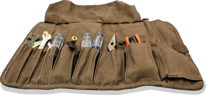 Burly Brand Voyager Tool Roll - Dark Oak - Bull Strap