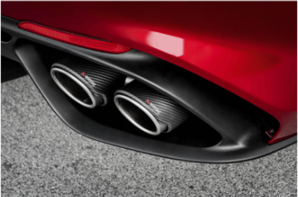 Akrapovic 17-19 Alfa Romeo Giulia Quadrifoglio Evolution Line Cat Back (Titanium) - Bull Strap