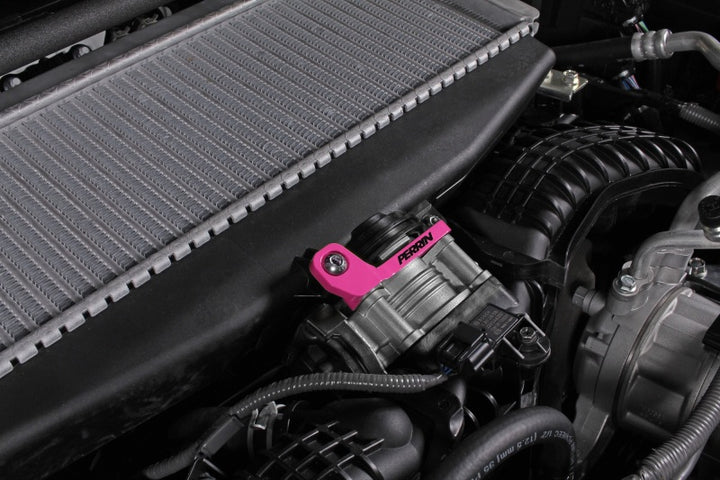 PERRIN 22-25 Subaru WRX / 19-25 Ascent / 20-25 Outback & Legacy Turbo TMIC Bracket - Hyper Pink - Bull Strap