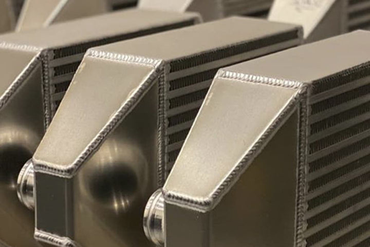 CSF High Performance Bar & Plate Intercooler Core (Vertical Flow) - 27in L x 6in H x 4.5in W - Bull Strap