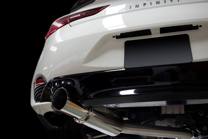 ISR Performance GT Single Exhaust - Infiniti Q60 Coupe RWD - Bull Strap