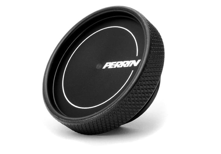 PERRIN 02-25 Subaru Impreza/WRX/STI & 13-25 Crosstrek/BRZ/FR-S/GR86/GR86 Oil Fill Cap - Black - Bull Strap