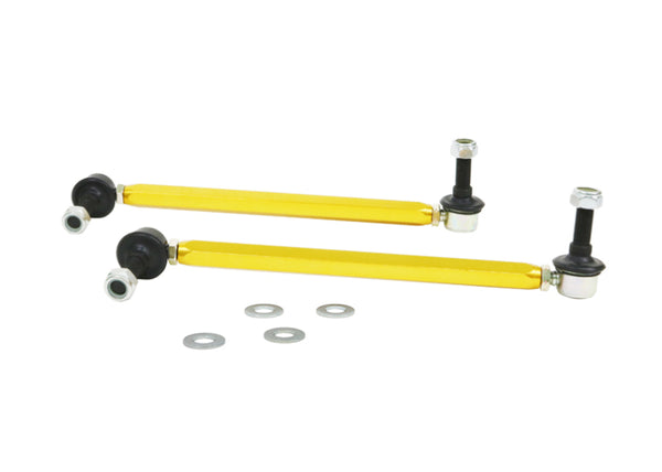 Whiteline 18-19 Kia Stinger Front Sway Bar Link Assembly Heavy Duty Adjustable Steel Ball - Bull Strap