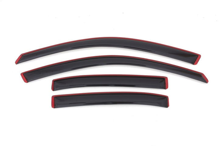 AVS 13-15 Chevy Malibu Ventvisor In-Channel Front & Rear Window Deflectors 4pc - Smoke - Bull Strap