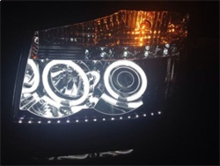 Spyder Nissan Titan 04-14/Armada 04-07 Projector Headlights CCFL Halo LED Blk PRO-YD-NTI04-CCFL-BK - Bull Strap