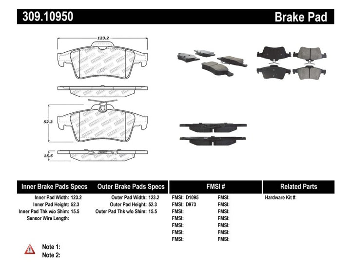 StopTech Performance 07-09 Mazdaspeed3 / 06-07 Mazdaspeed6 / 06-07 Mazda3 Rear Brake Pads - Bull Strap