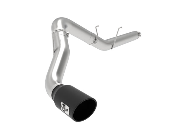 aFe ATLAS 5in Alum Steel DPF-Back Exhaust System w/Black Tip 19-20 Ram Diesel Trucks L6-6.7L (td) - Bull Strap
