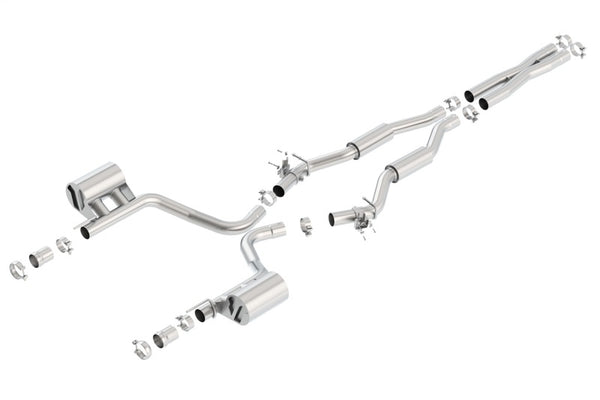 Borla 2015 Dodge Challenger SRT/392 Hemi 6.4L V8 S-TYPE Catback Exhaust w/ Valves Factory Bezel - Bull Strap