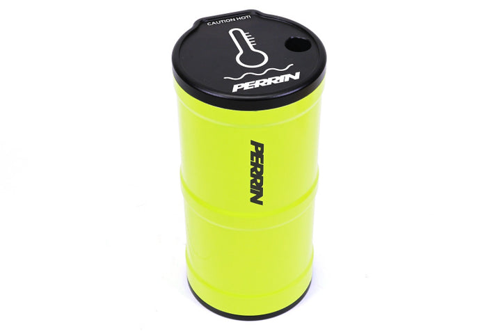 PERRIN 02-25 Subaru WRX / 04-21 STI / 13-25 BRZ/GR86/FRS/86 Coolant Overflow Tank - Neon Yellow - Bull Strap