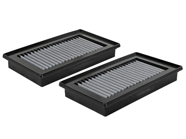 aFe Magnum FLOW Pro DRY S OE Replacement Filter (Pair) 14-19 Infiniti Q50 V6 3.5L/3.7L - Bull Strap