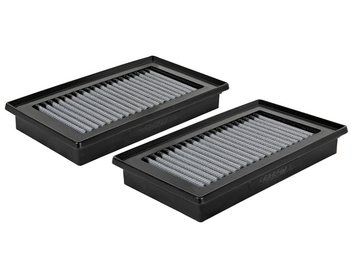 aFe Magnum FLOW Pro DRY S OE Replacement Filter (Pair) 14-19 Infiniti Q50 V6 3.5L/3.7L - Bull Strap