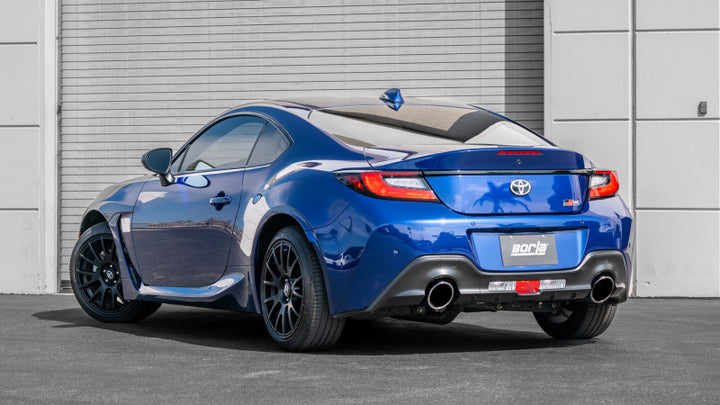 Borla 22-23 Subaru BRZ/Toyota GR86 2.4L RWD AT/MT ATAK Catback Exhaust - Polished Tips - Bull Strap