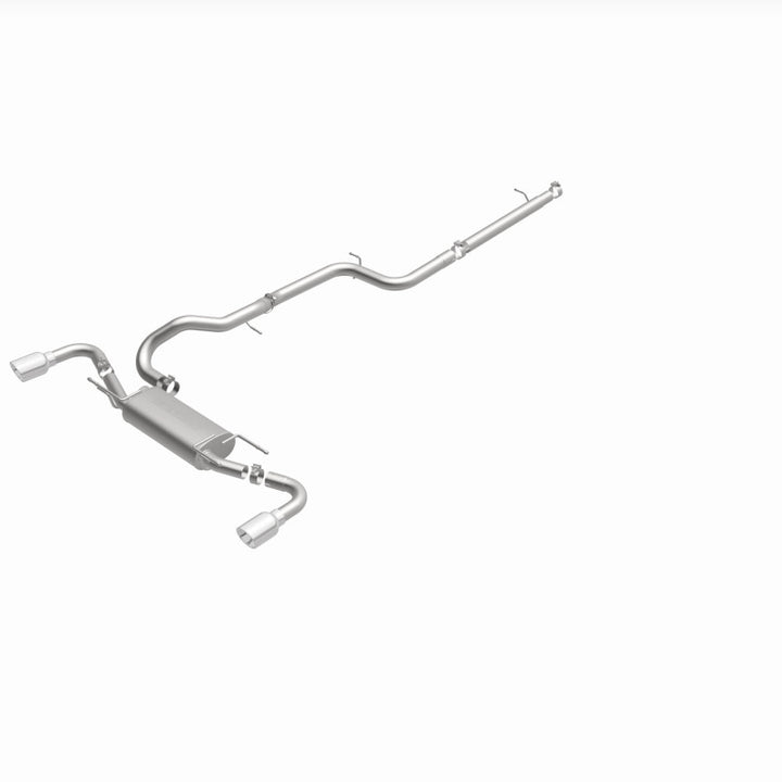 MagnaFlow 10-12 Mazda 3 L4 2.5L Hatchback Split Rear Exit Stainless Cat Back Performance Exhaust - Bull Strap