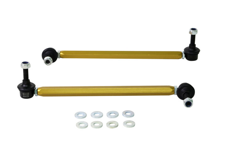 Whiteline 06/05+ Ford Focus LS / 05/09+ Mazda 3 BK Front Swaybar Link Kit H/Duty Adj Steel Ball - Bull Strap