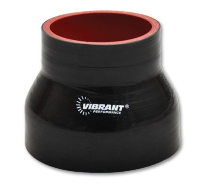 Vibrant 4 Ply Reducer Coupler 3in ID x 2.5in ID x 4.5n Long - Black - Bull Strap