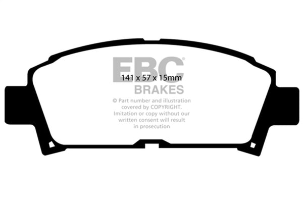 EBC 93-95 Toyota MR2 2.0 Turbo Yellowstuff Front Brake Pads - Bull Strap