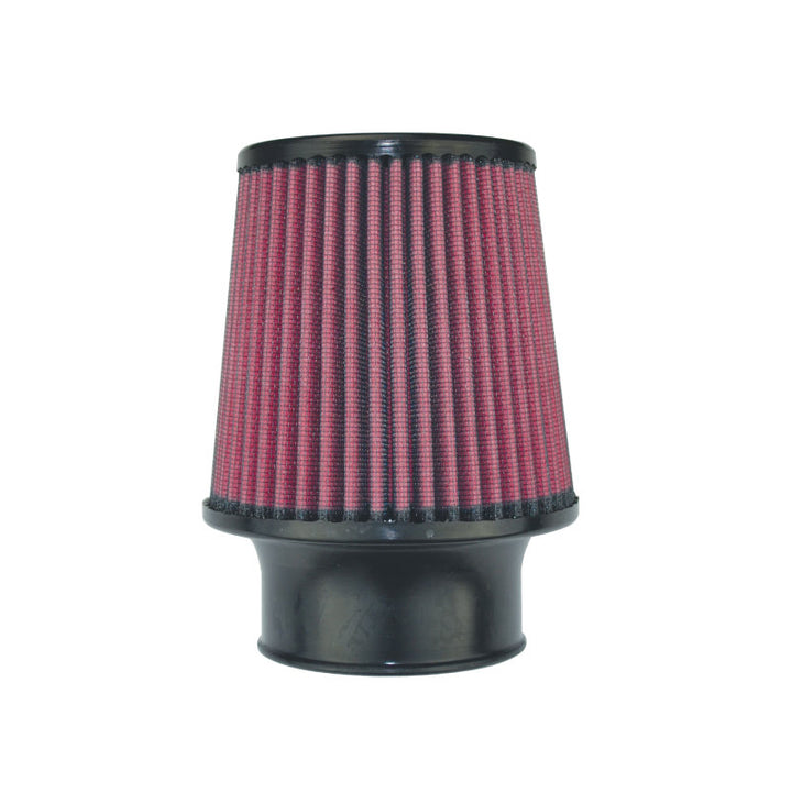 Injen High Performance Air Filter - 3.00 Black Filter 6 Base / 5 Tall / 4 Top - 45 Pleat - Bull Strap