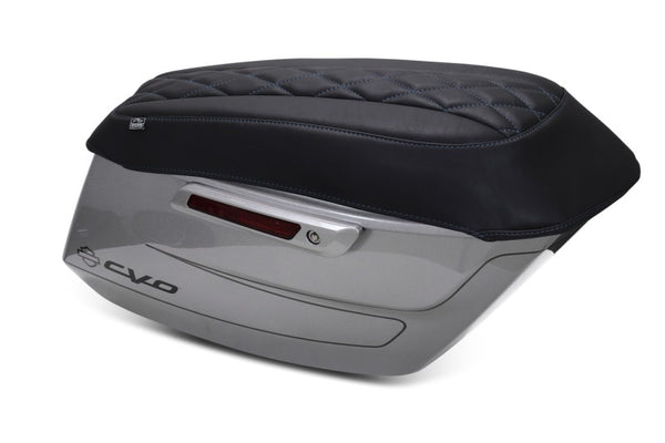 Mustang 23-25 Harley CVO Road Glide (ST) Deluxe Diamond Saddlebag Lid Covers - Bull Strap