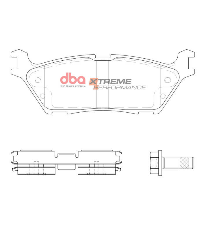 DBA 18-20 Ford Expedition Rear XP Performance Brake Pads - Bull Strap