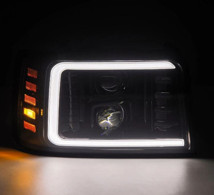 AlphaRex 92-96 Ford F Series - LUXX-Series Projector Headlights - Bull Strap