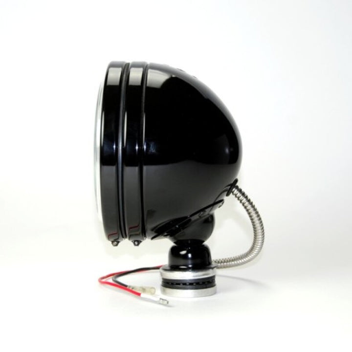 KC HiLiTES Daylighter 6in. Halogen Light 100w Spot Beam (Pair Pack System) - Black SS - Bull Strap