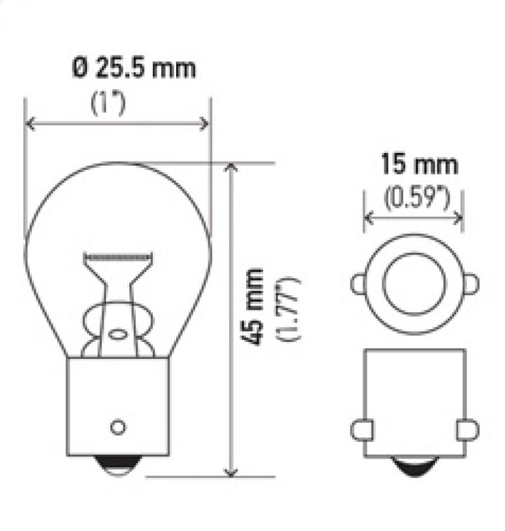 Hella Bulb 7506 12V 21W BA15s S8 - Bull Strap