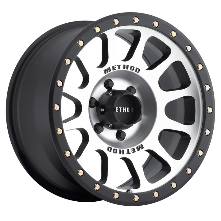 Method MR305 NV 17x8.5 0mm Offset 6x5.5 108mm CB Machined/Black Street Loc Wheel - Bull Strap