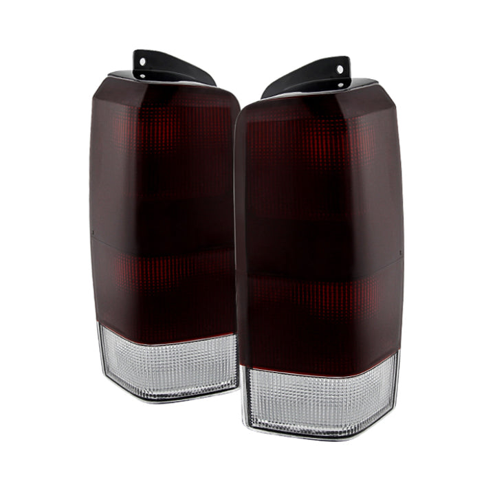 xTune Jeep Cherokee 1997-2001 OEM Style Tail Lights Red Smoked ALT-JH-JC97-OE-RSM - Bull Strap