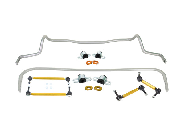 Whiteline 14-16 Mazda Mazda 3 Front & Rear Sway Bar Kit - Bull Strap