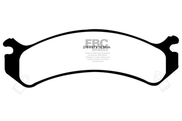 EBC 02 Chevrolet Avalanche 8.1 (2500) Extra Duty Front Brake Pads - Bull Strap