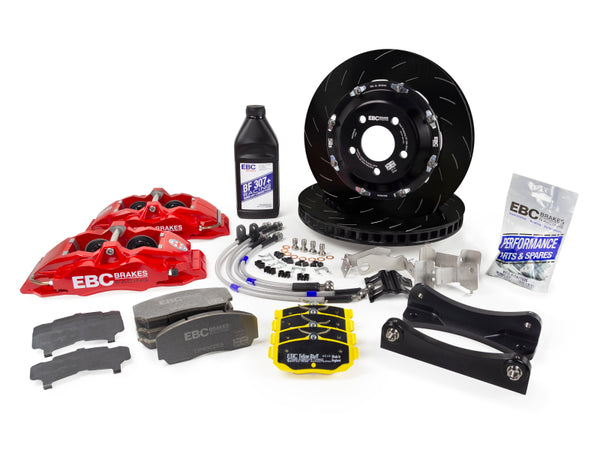 EBC Racing 12-21 Subaru BRZ/Toyota GT86 Blue Apollo-4 Calipers 330mm Rotors Front Big Brake Kit - Bull Strap