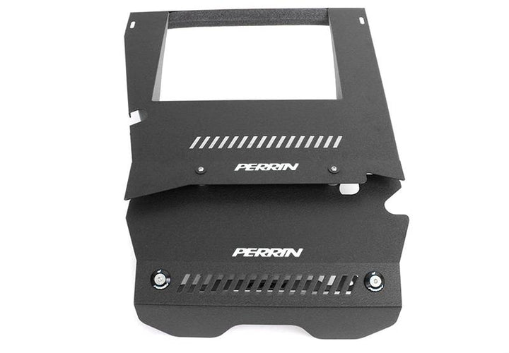 PERRIN 15-21 Subaru WRX Engine Cover Kit (Intercooler & Pulley Covers Incl.) - Black - Bull Strap
