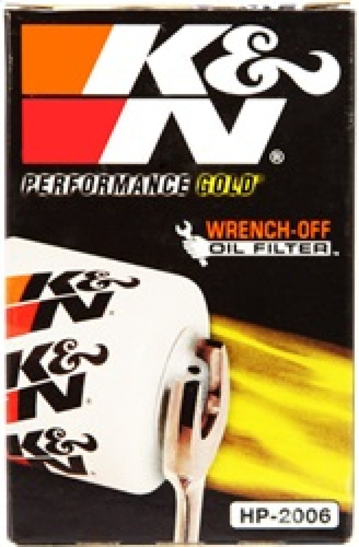 K&N Universal Performance Gold Oil Filter - Bull Strap