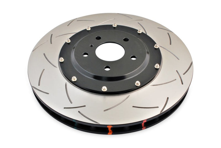 DBA 09-11 Nissan GTR R-35 Front Slotted 5000 Series 2 Piece Rotor Assembled w/ Black Hat - Bull Strap