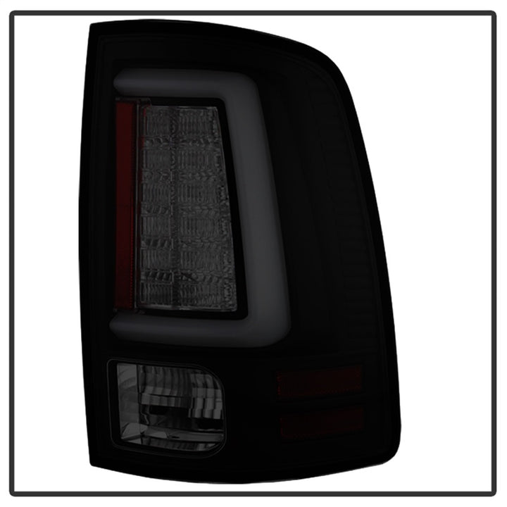 Spyder 09-16 Dodge Ram 1500 Light Bar LED Tail Lights - Black Smoke ALT-YD-DRAM09V2-LED-BSM - Bull Strap