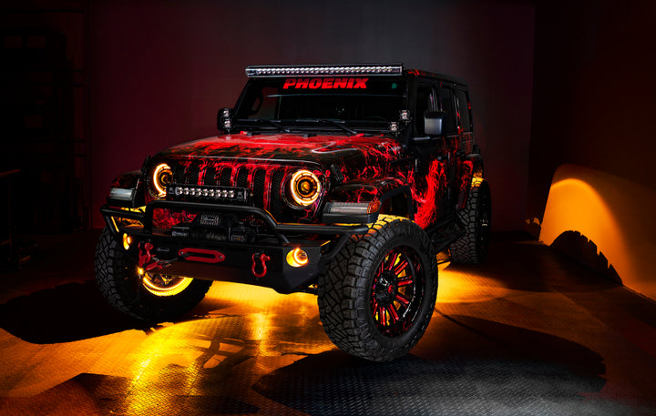 Oracle Bluetooth + RF Underbody Rock Light Kit - 8 PCS - ColorSHIFT - Bull Strap