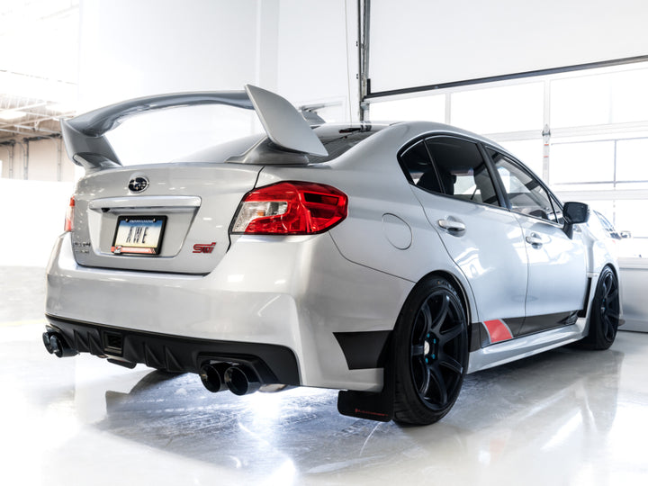 AWE Tuning Subaru STI VA / WRX GV / STI GV Sedan Touring Edition Exhaust - Diamond Black Tip (102mm) - Bull Strap