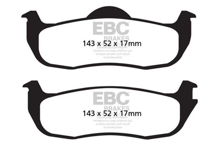 EBC 04-05 Infiniti QX56 5.6 Yellowstuff Rear Brake Pads - Bull Strap
