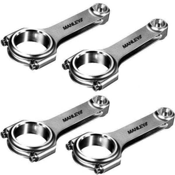 Manley Mazda Speed 3 MZR 2.3L DIDSI Turbo 22.5mm Pin H-Beam Connecting Rod Set - Bull Strap