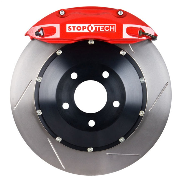 StopTech 91-05 Acura NSX Rear BBK w/Red ST-40/10 Calipers Slotted 328x28mm Rotors - Bull Strap