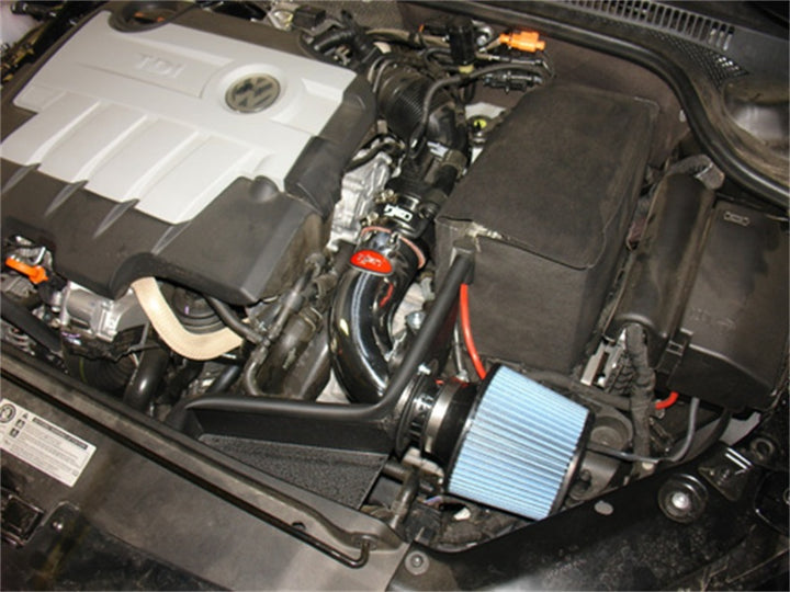 Injen 10-14 VW Golf 2.0L Turbo Diesel Black Tuned Air Intake w/ MR Tech & Super Filter - Bull Strap