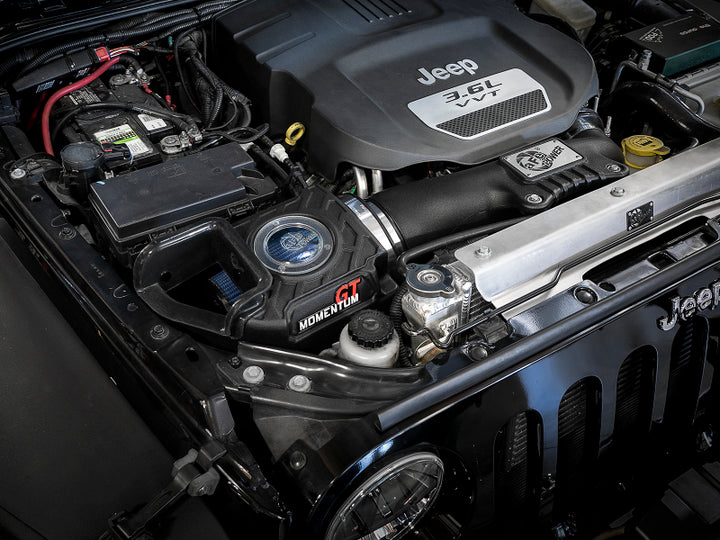 aFe Momentum GT Pro 5R Cold Air Intake System 12-18 Jeep Wrangler JK V6 3.6L - Bull Strap