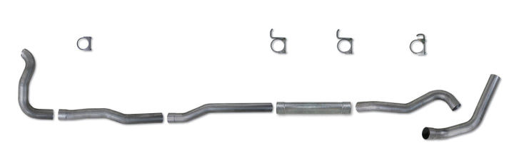 Diamond Eye KIT 4in TB MFLR RPLCMENT PIPE SGL AL: 89-93 DODGE CUMMINS 5.9L - Bull Strap