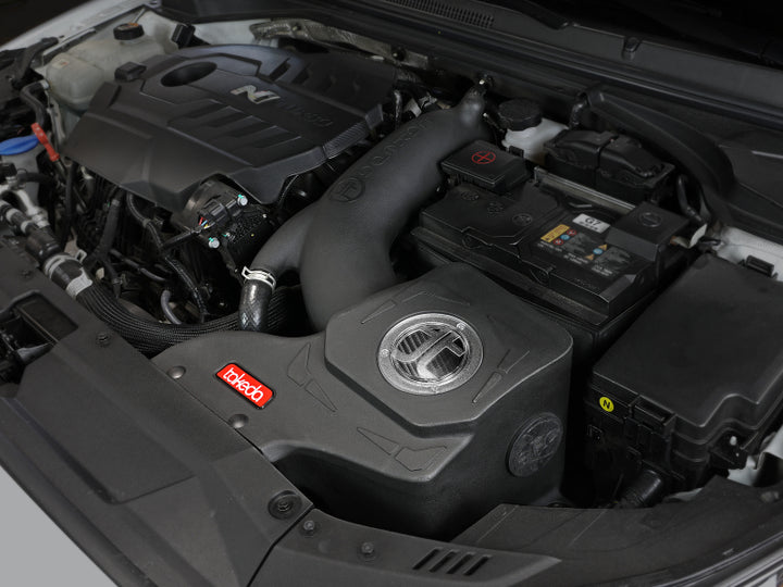 AFE Takeda Momentum Cold Air Intake System w/Pro DRY S Filter Hyundai Veloster N 19-20 - Bull Strap