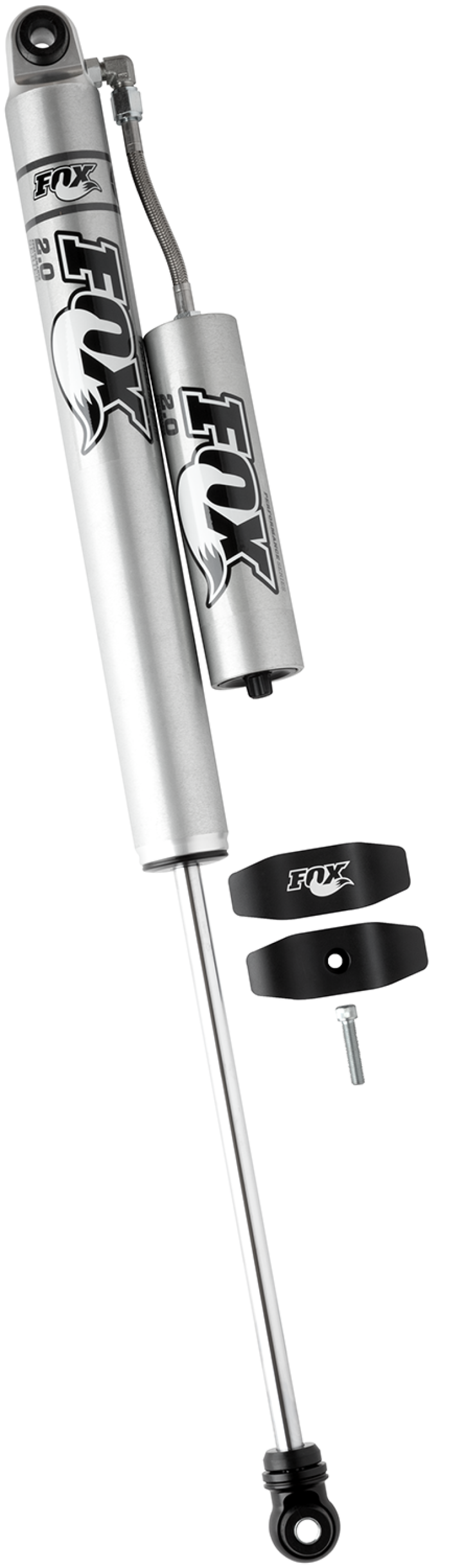 Fox 05+ Ford SD 2.0 Performance Series 13.6in. Smooth Body Remote Res. Rear Shock / 1.5-3.5in. Lift - Bull Strap