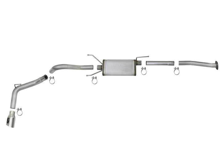 aFe MACH Force-Xp 2-1/2in 304 SS Cat-Back Exhaust w/ Polished Tips 2016+ Toyota Tacoma 2.7L/3.5L - Bull Strap