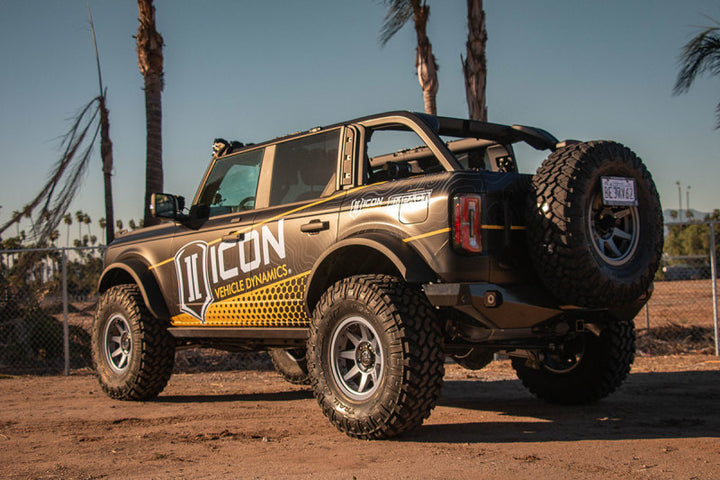 ICON Rebound Pro 17x8.5 6x5.5 0mm Offset 4.75in BS 106.1mm Bore Titanium Wheel - Bull Strap